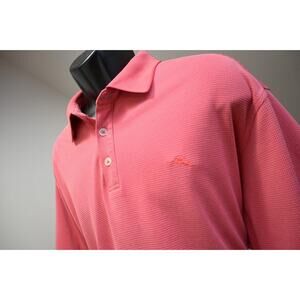 Tommy Bahama Golf Polo Short Sleeve Modal Polyester Coral/Pink Mens Size XL
